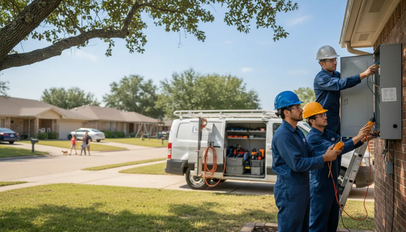 Certified electrician providing emergency electrical services in Kirvin, TX